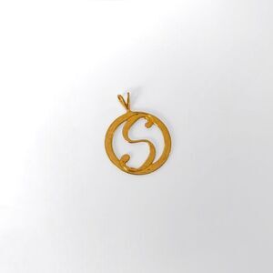 Gold “S” Initial Pendant